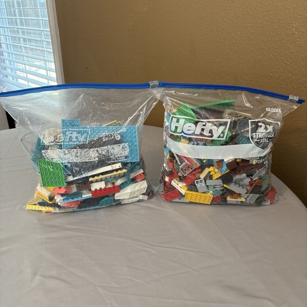 Mini Lego Bulk Lot - Over 3 Pound of Assorted Colors & Sizes Building Baseplate